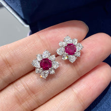 Romantic Flower Stud Earrings | Silver Earrings