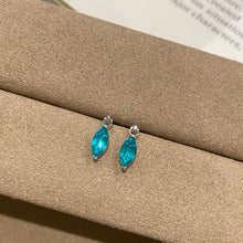 Paraiba Marquise Tassel Earrings | Silver Earrings