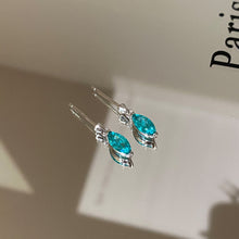 Paraiba Marquise Tassel Earrings | Silver Earrings