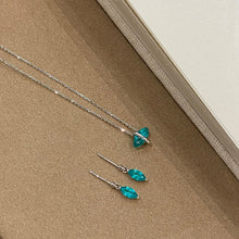 Paraiba Marquise Tassel Earrings | Silver Earrings
