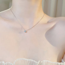 Simple Four-Prong Solitaire Pendant | Silver Necklace