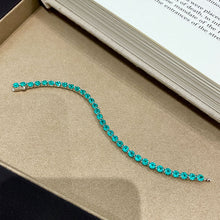 4mm Blue Gemstone Bracelet | Silver Bracelet