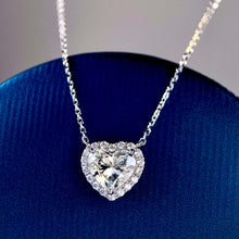 Heart-Shaped Micropavé Pendant | Silver Necklace