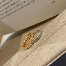 Chunky Satin Striped Ring | Silver Ring