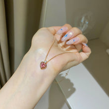 Lab-Grown Padparadscha Bezel Heart Necklace | Silver Necklace
