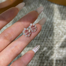 Lab-Grown Padparadscha Oval Stud Earrings | Silver Earrings