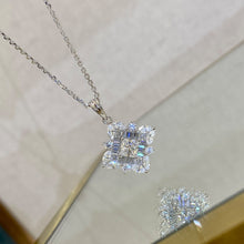 Princess-cut Zirconia Necklace | Silver Necklace