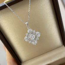 Princess-cut Zirconia Necklace | Silver Necklace