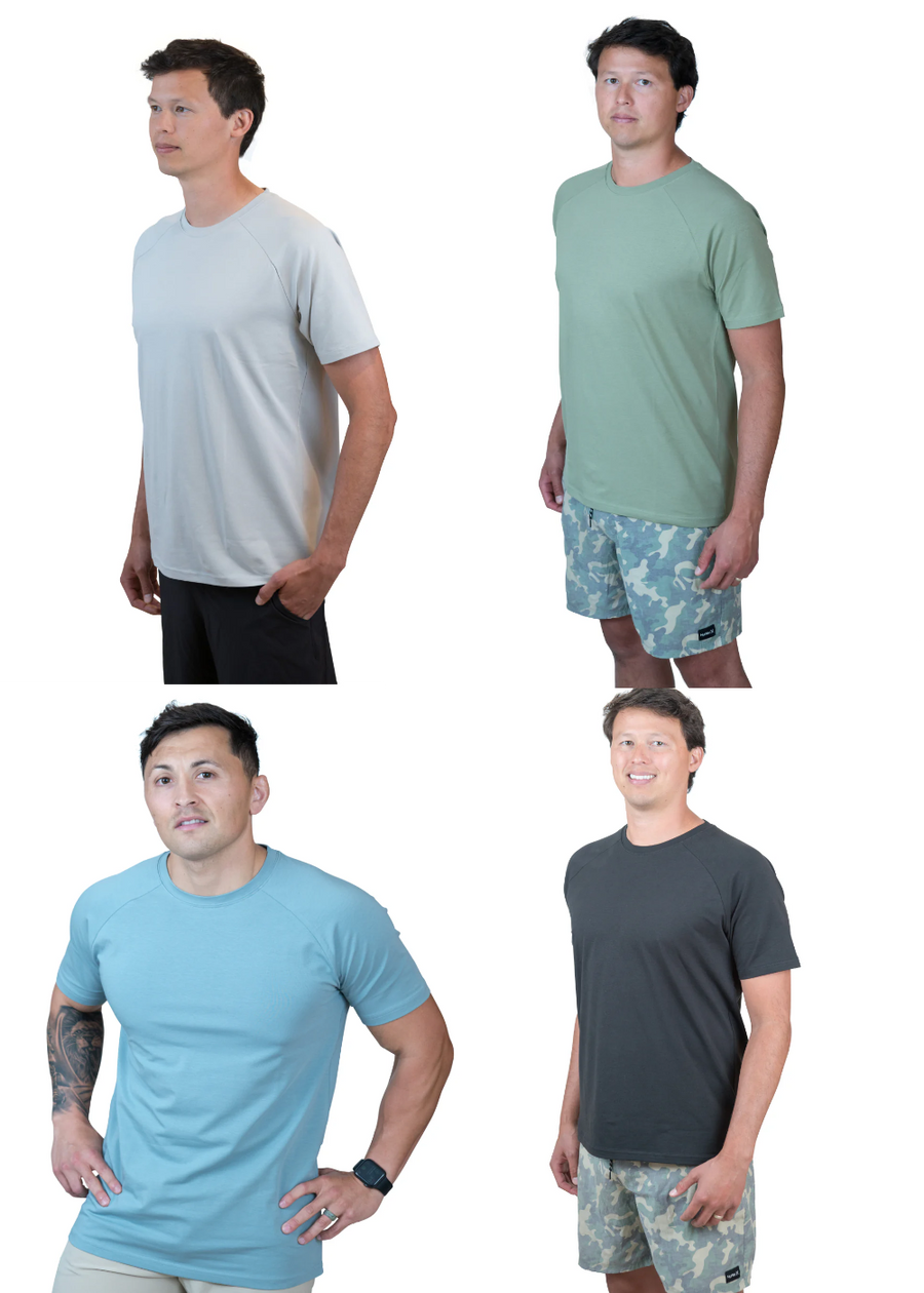 Men's Organic Performance T-shirt- 4 Pack