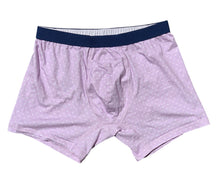 Men's Organic Boxer Brief: Lavender Polkadot Print