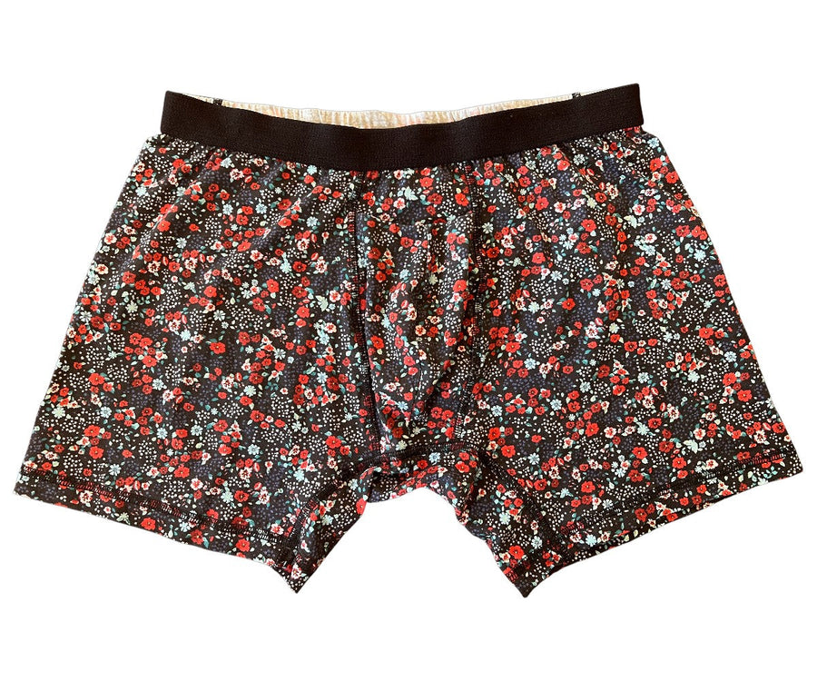 Men's Organic Boxer Brief: Roses