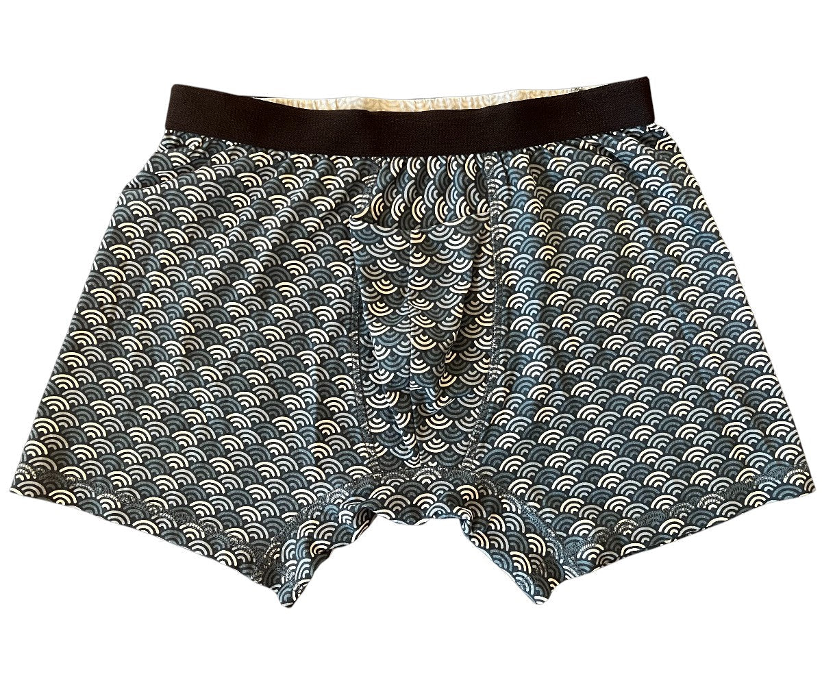 Men's Organic Boxer Brief: Japanese Waves