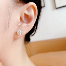 Classic 4-Prong Round-Cut Studs | Silver Earrings