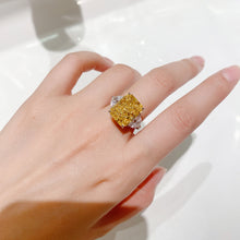 11ct Luxury Yellow Gem Ring | Silver Ring