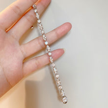 Elegant Marquise & Round Cut Tennis Silver Bracelet