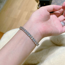 Dazzling Oval-cut Tennis Silver Bracelet