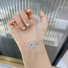 Blue Gemstone Meteor Necklace | Silver Necklace