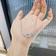 Blue Gemstone Meteor Necklace | Silver Necklace