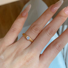 Double Band Zircon Ring | Silver Ring