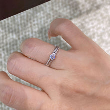 Double Band Zircon Ring | Silver Ring