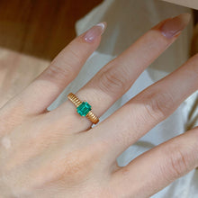 Lab Grown Emerald Ring | Silver Ring