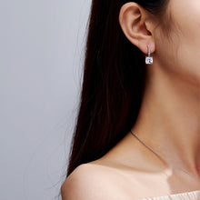 Cushion Cut Drop Earrings | Silver Earrings