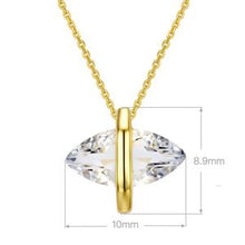 White Crystal Marquise Necklace | Silver Necklace