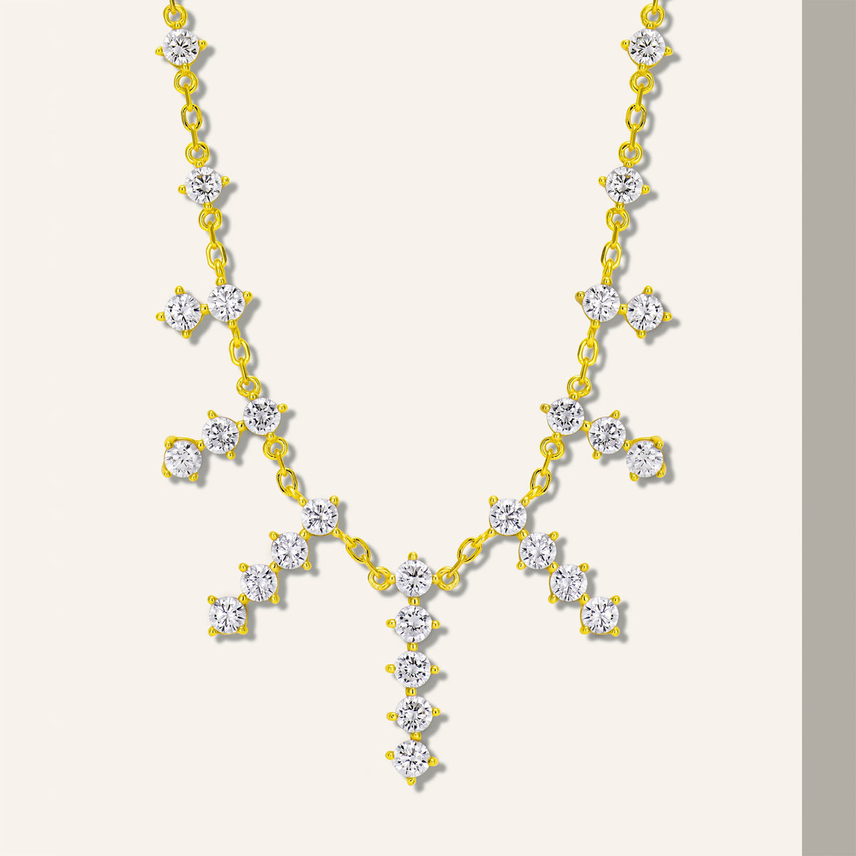 Sparkling Tassel Necklace | Silver Necklace